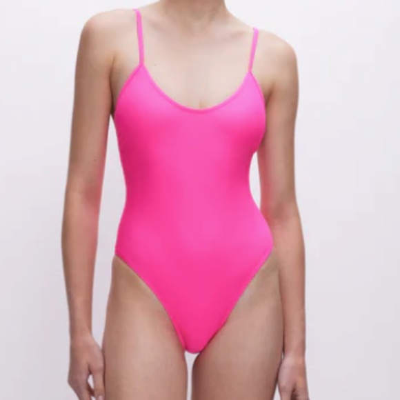 NWT Good American ALWAYS SUNNY ONE-PIECE SWIMSUIT - XXL knockout pink - Picture 1 of 5